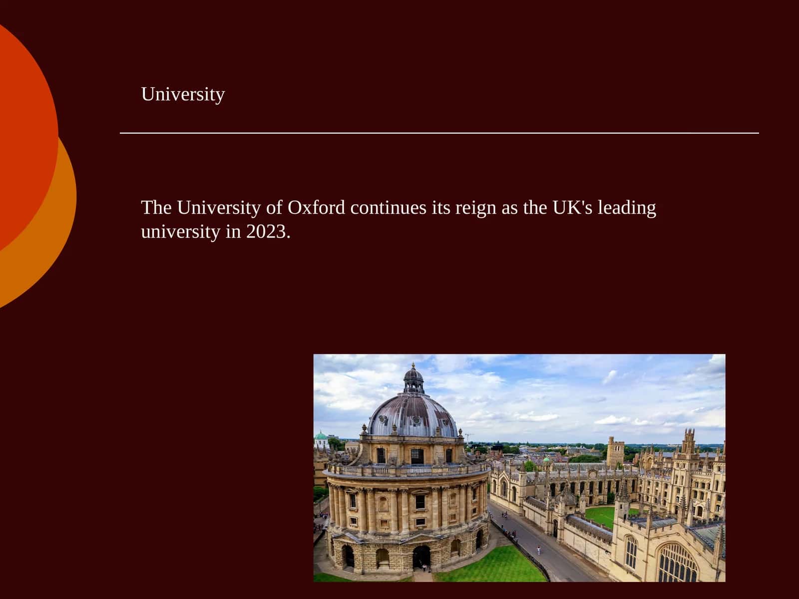 University of Oxford 1