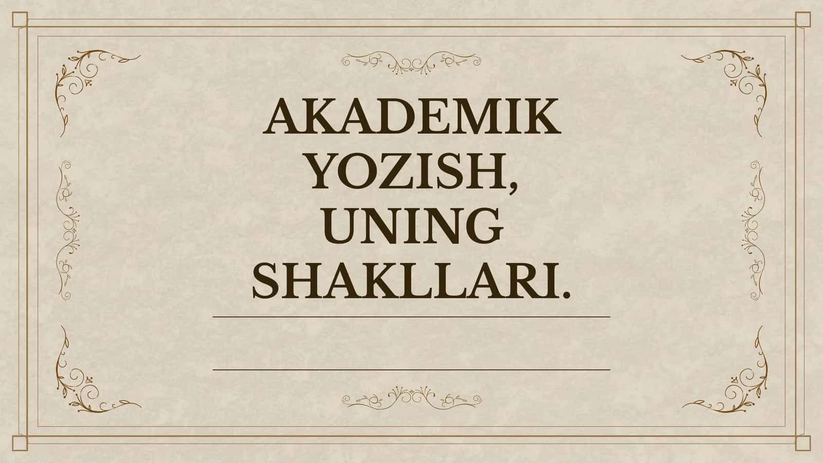 Akademik Yozish 1