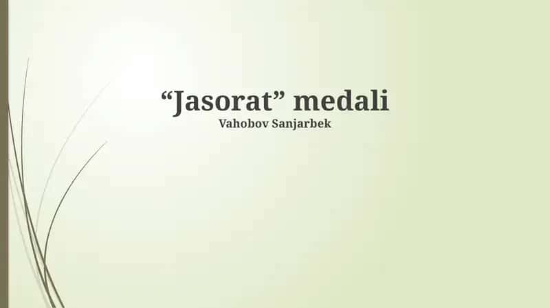 “Jasorat” medali 1