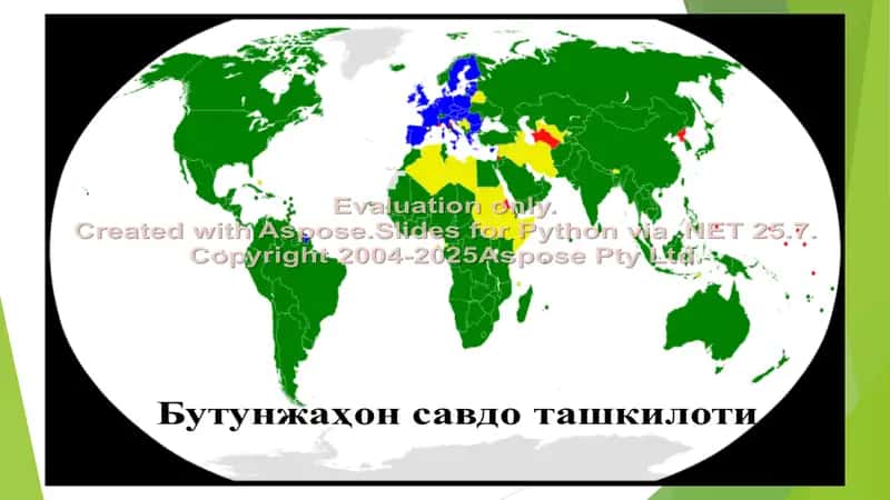 Бутунжахон савдо ташкилоти (БСТ) (World Trade Organization-WTO) 1