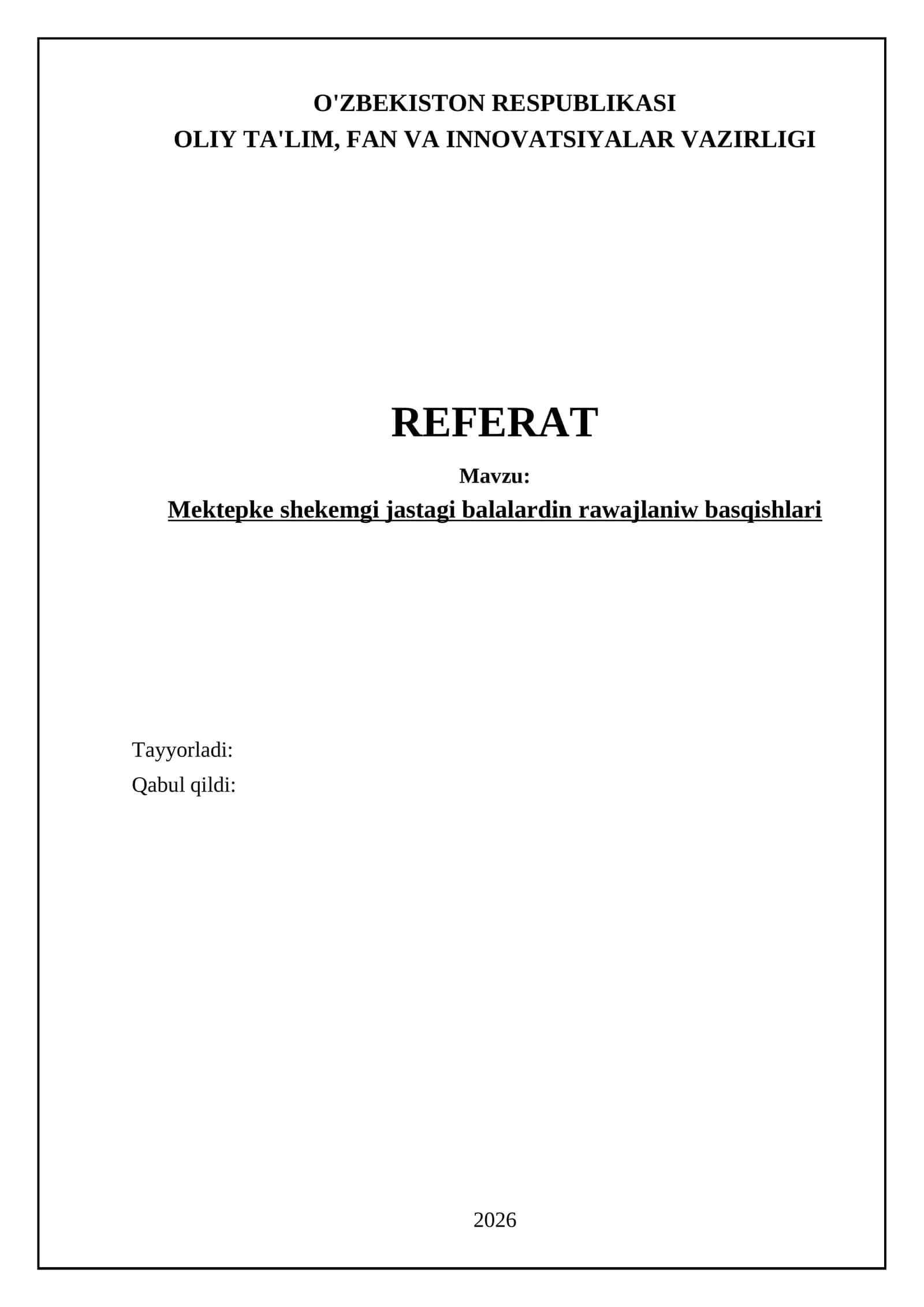 Mekepke shekemgi jastagi balalardin rawajlaniw basqishlari 1