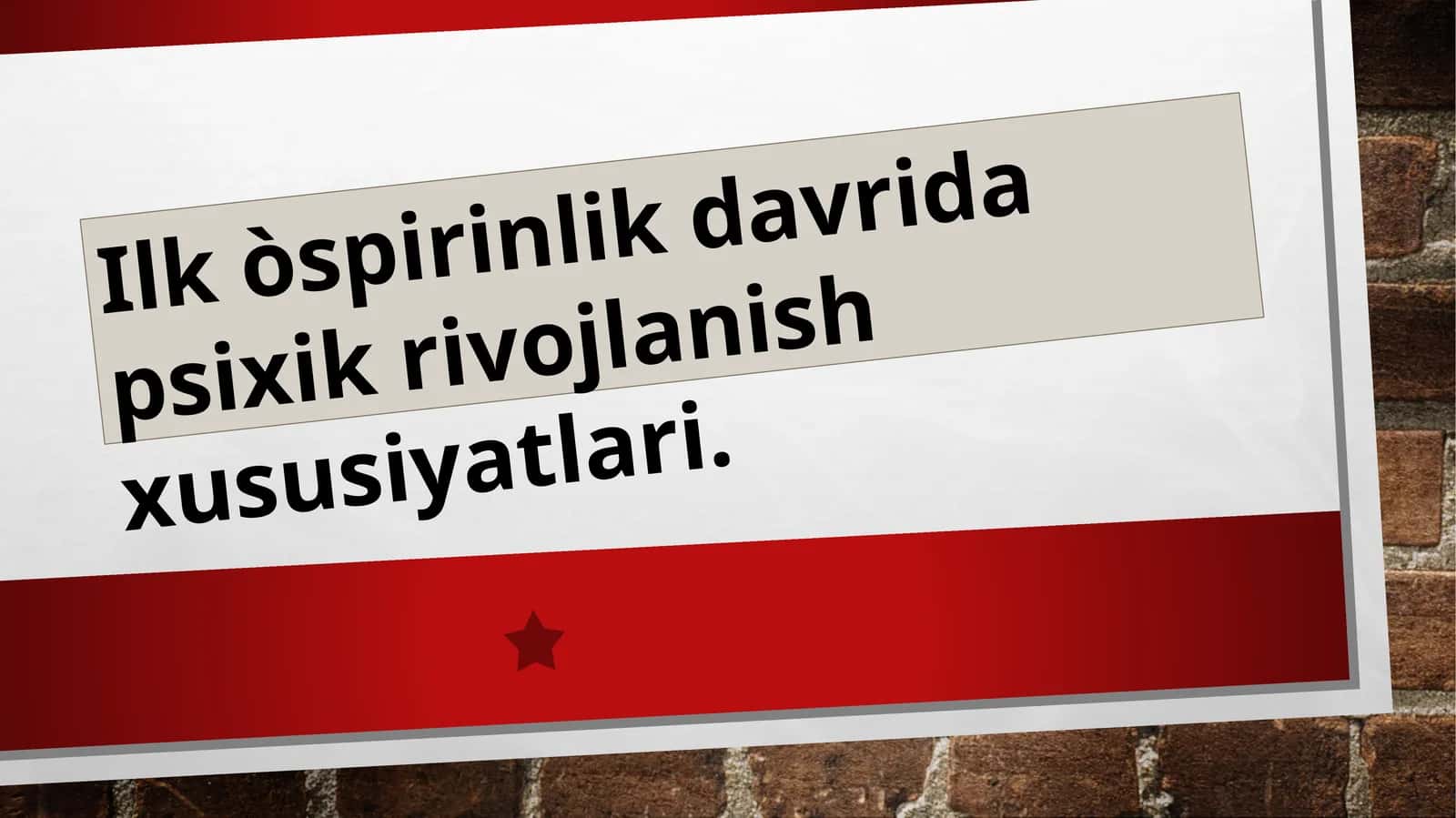 Ilkòspirinlik davrida psixik rivojlanish xususiyatlari 1