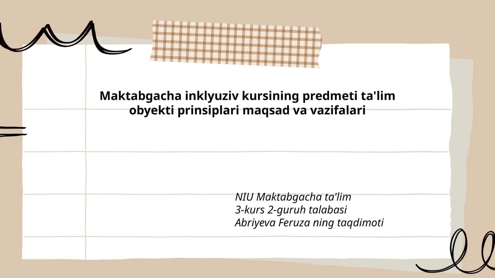 Maktabgacha inklyuziv kursining predmeti 1