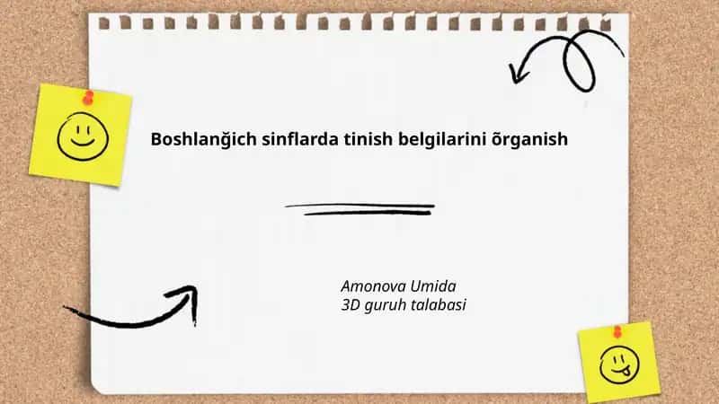Boshlanğich sinflarda tinish belgilarini õrganish 1