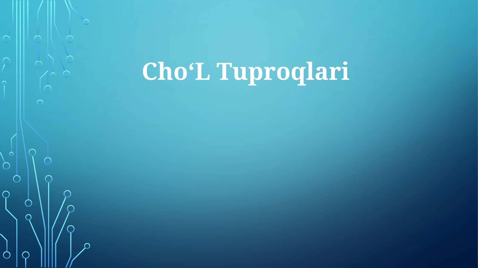 ChoʻL Tuproqlari 1