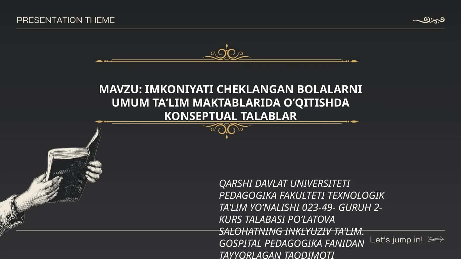 IMKONIYATI CHEKLANGAN BOLALARNI UMUM TAʼLIM MAKTABLARIDA OʻQITISHDA KONSEPTUAL TALABLAR 1