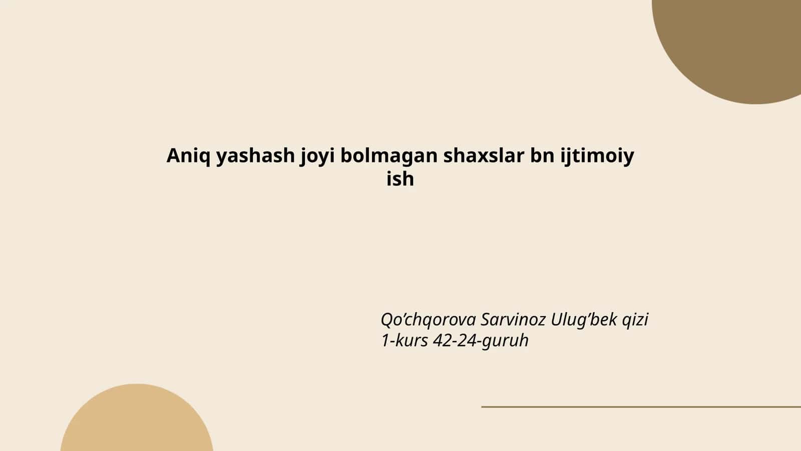Aniq yashash joyi bo‘lmagan shaxslar bilan ijtimoiy ishlash strategiyalari 1