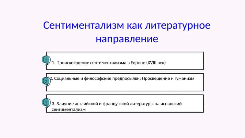 Сентиментализм как литературное направление 1