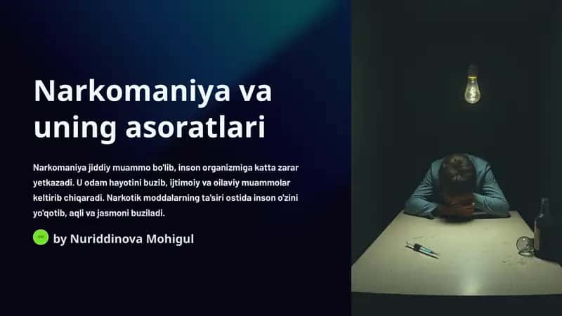 Narkomaniya va uning asoratlari 1