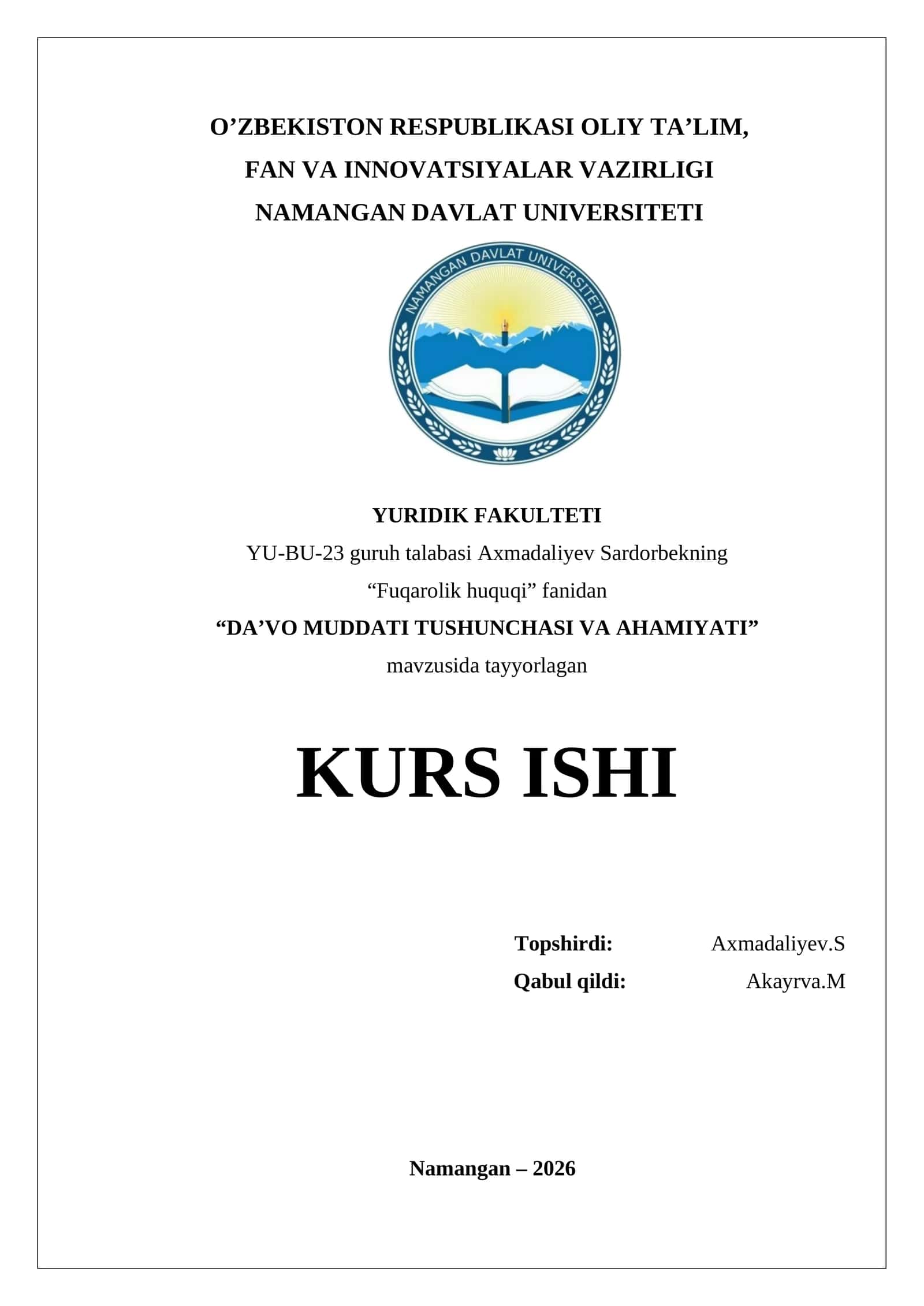 DA’VO MUDDATI TUSHUNCHASI VA AHAMIYATI 1