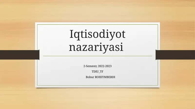 Iqtisodiyotnazariyasi 1