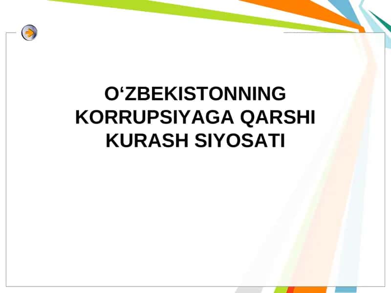 Korrupsiyaga qarshi kurash siyosati 1