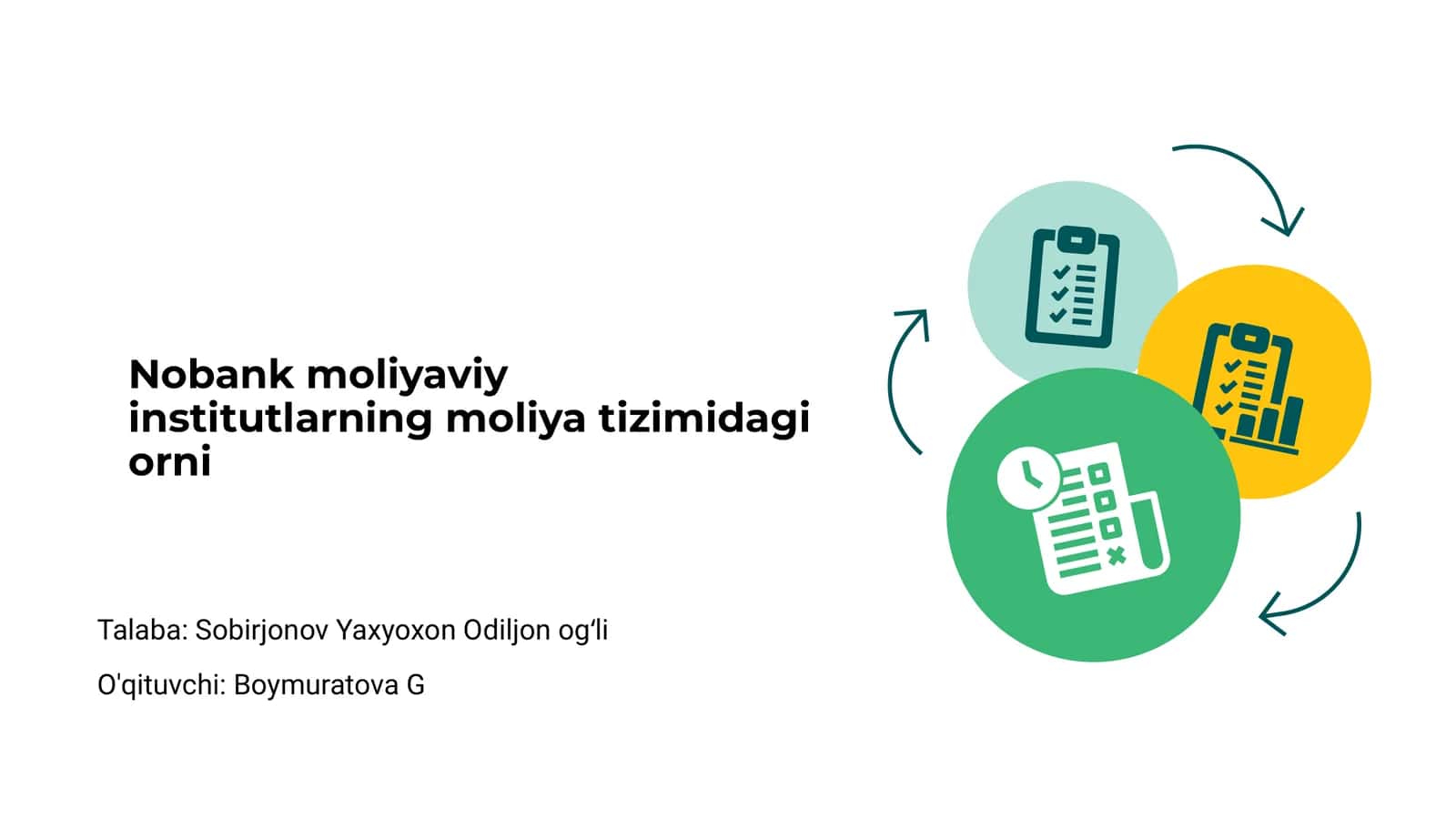 Nobank moliyaviy institutlarning tushunchasi 1