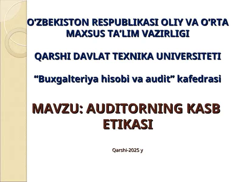 Auditorning Kasbetikasi 1