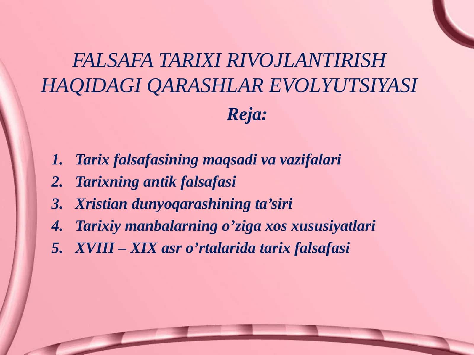 FALSAFA TARIXI RIVOJLANTIRISH HAQIDAGI QARASHLAR EVOLYUTSIYASI 1