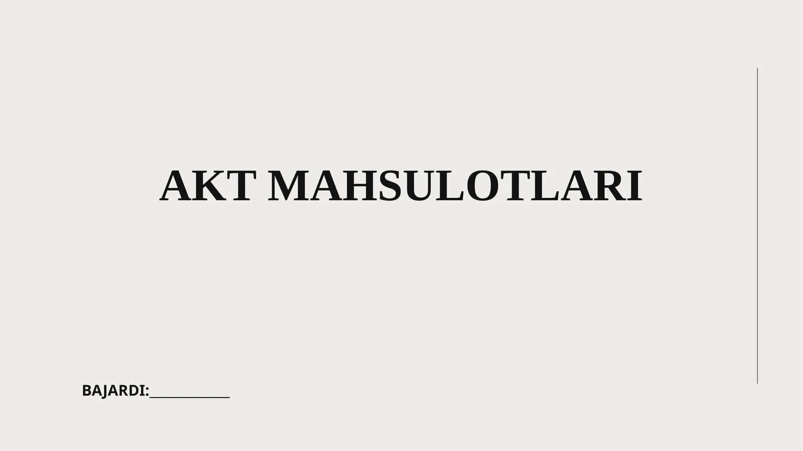 AKT MAHSULOTLARI 1