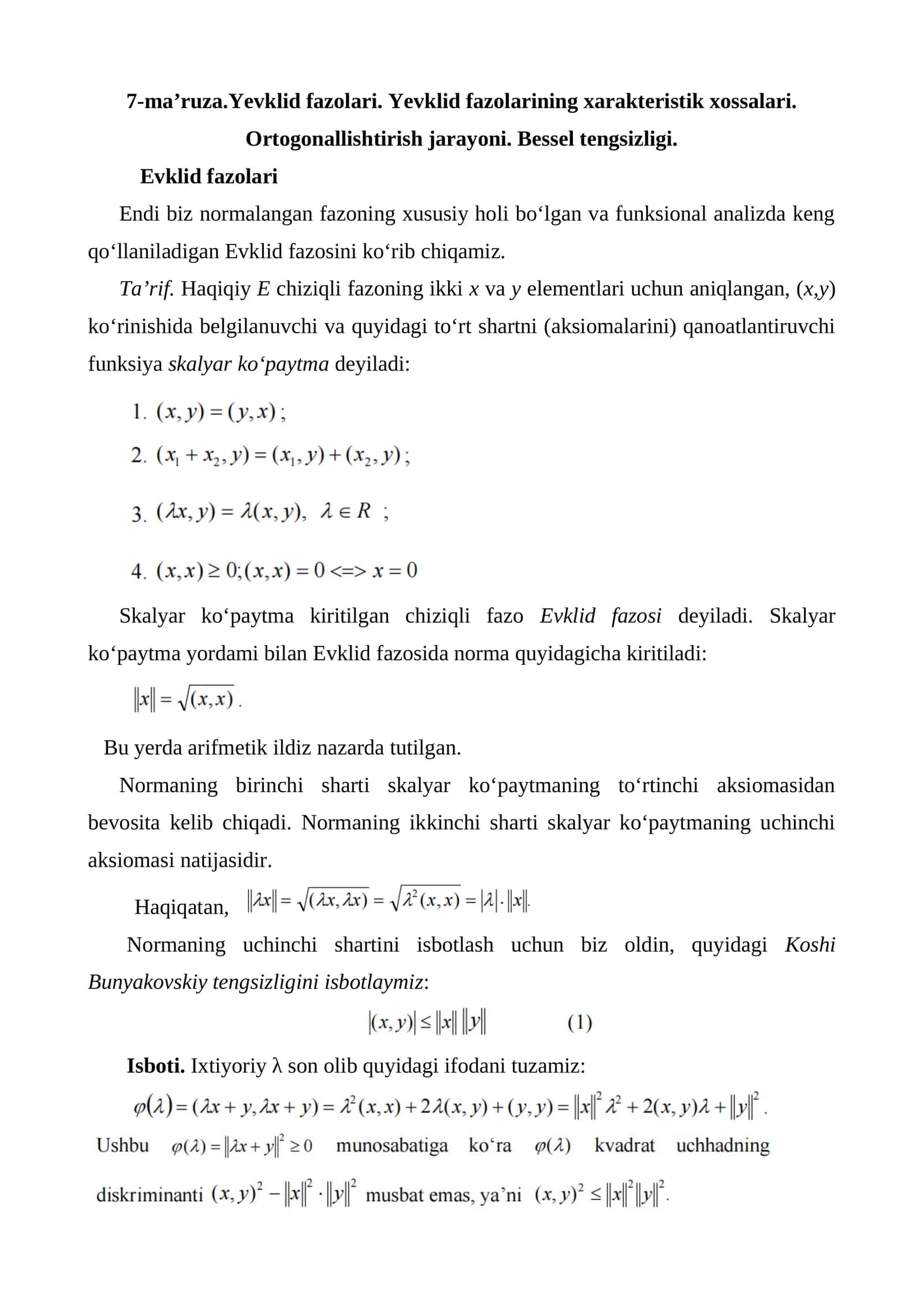 Evklid fazolari 1