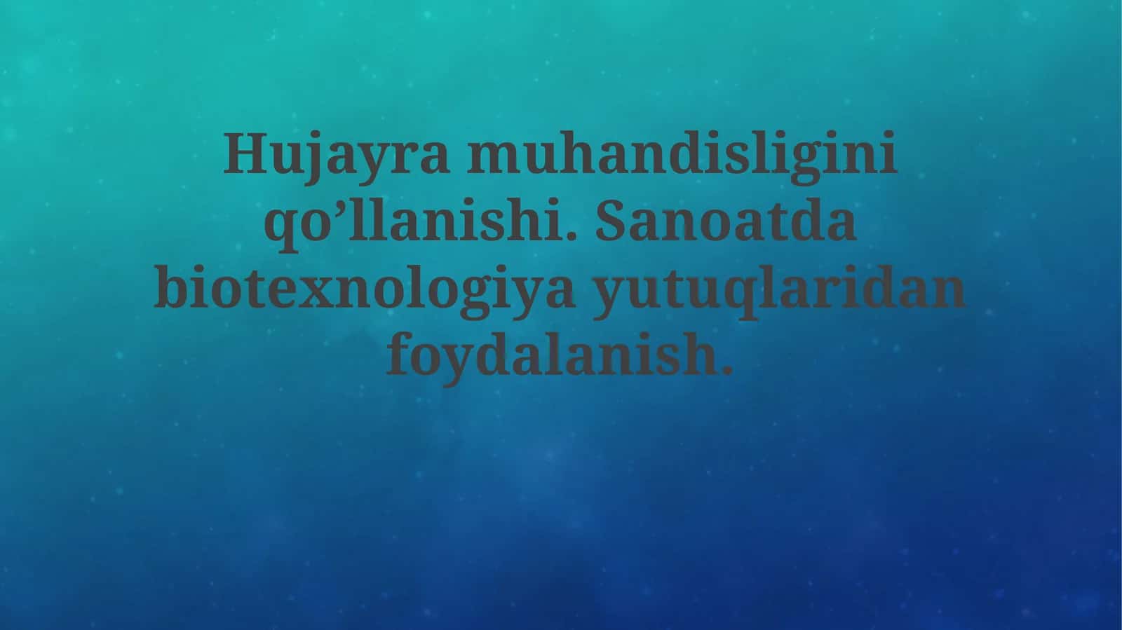 Hujayra muhandisligining asoslari 1