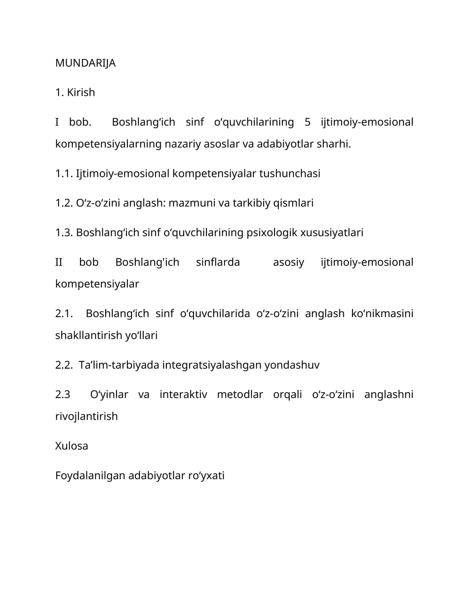Boshlang‘ich sinf o‘quvchilarining ijtimoiy-emosional kompetensiyalari 1