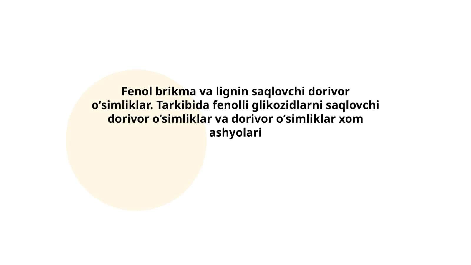 Fenol brikma va lignin saqlovchi dorivor oʻsimliklar 1