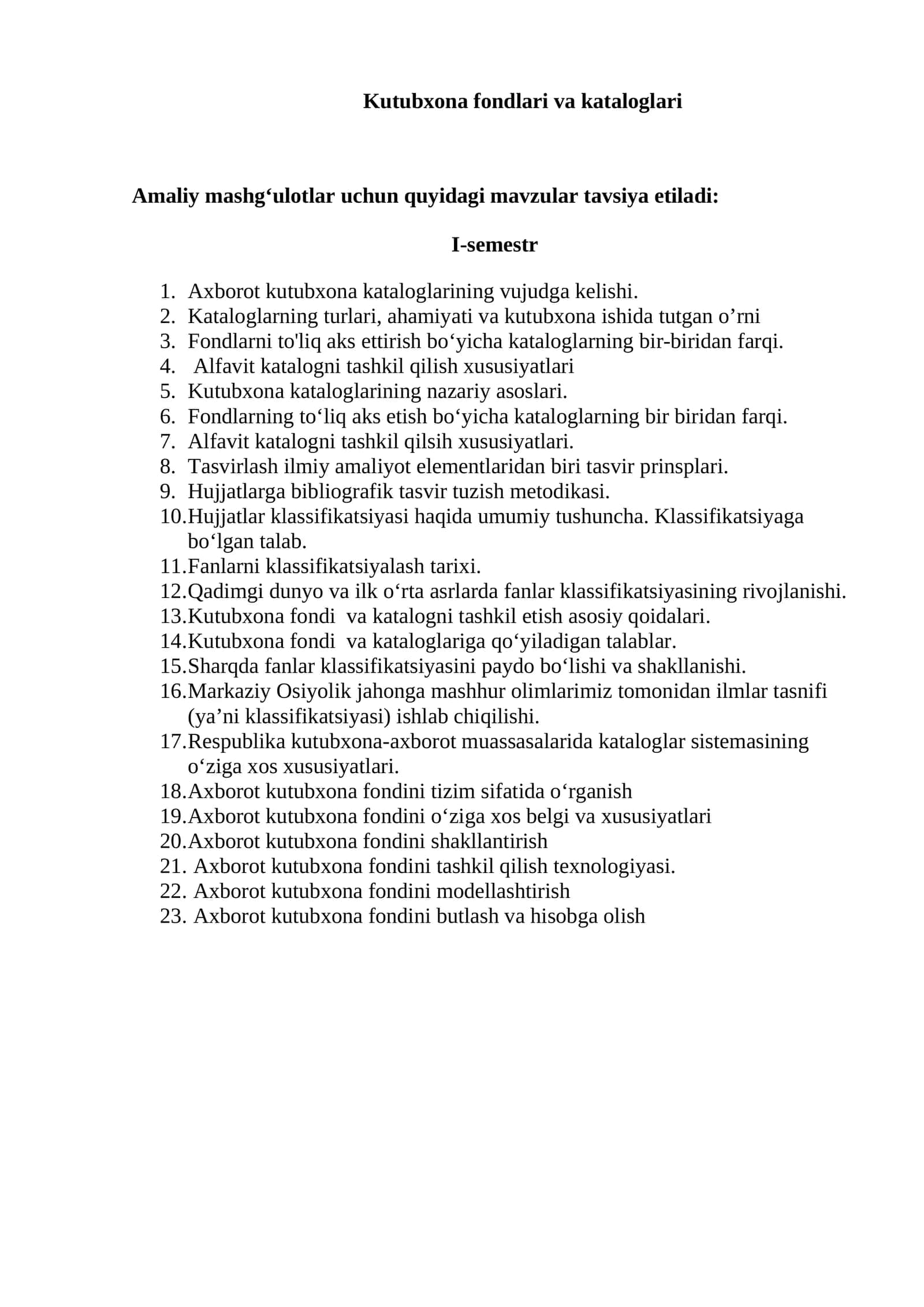 Axborot kutubxona kataloglarining vujudga kelishi 1