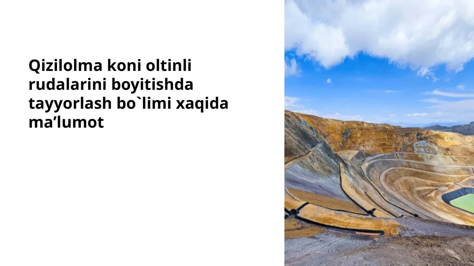 Qizilolma koni oltinli rudalarining geologik tuzilishi haqida ma'lumot 1