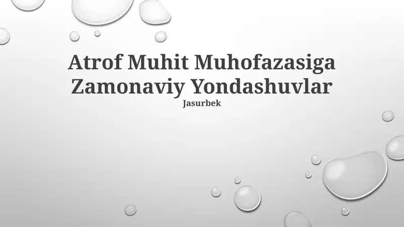 Barqaror texnologiyalar tamoyillari 1