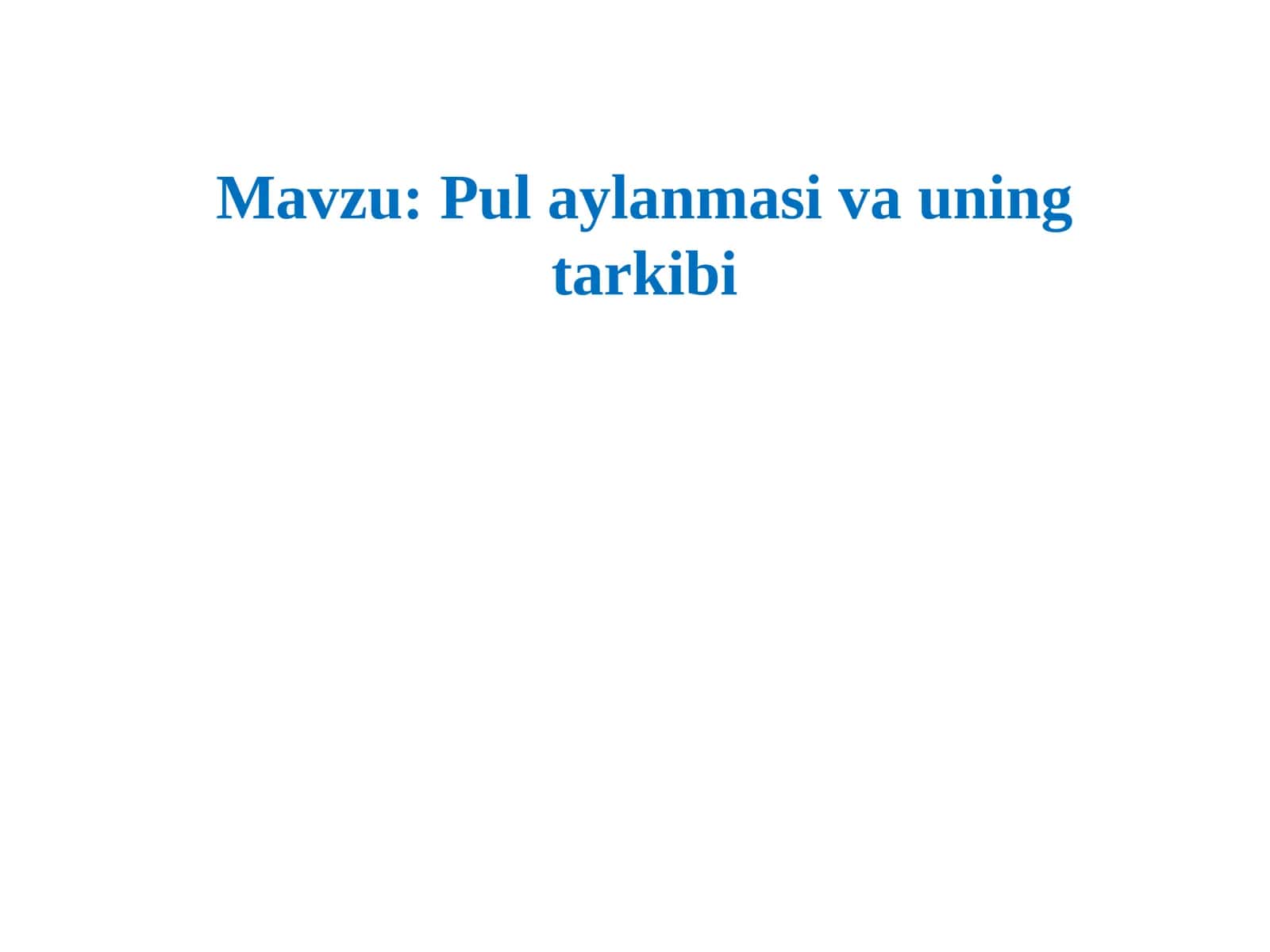 Pulaylanmasi va uning tarkibi 1