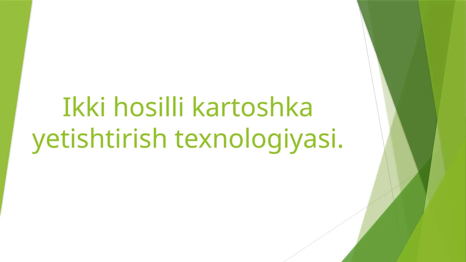 Ikki hosilli kartoshka yetishtirish texnologiyasi 1