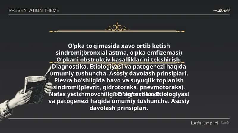 O'pka to'qimasida xavo ortib ketish sindromi(bronxial astma, o'pka emfizemasi) 1