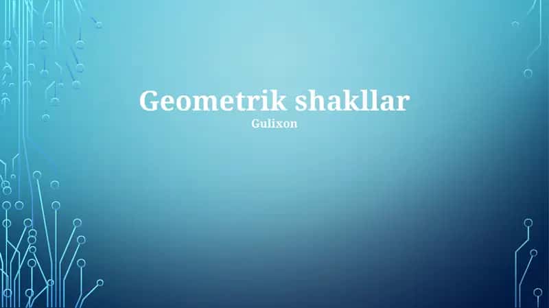 Geometrik shakllar 1