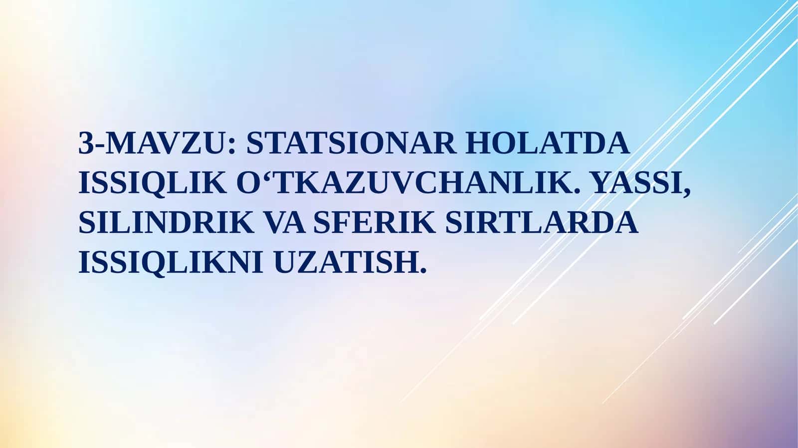Murakkab Issiqlik Almashinuvi 1