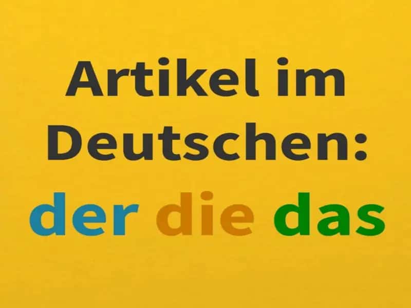 Artikel im Deutschen 1