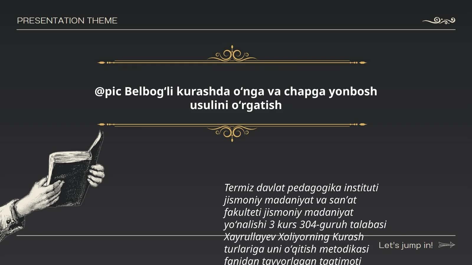Kurash turlariga uni oʻqitish metodikasi 1