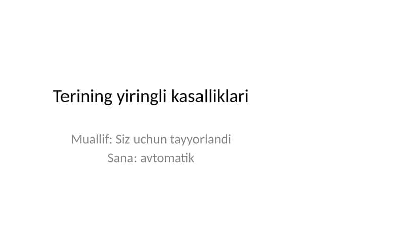 Terining yiringli kasalliklari 1