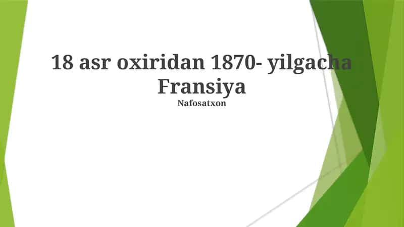 Napoleon davri va uning oqibatlari 1