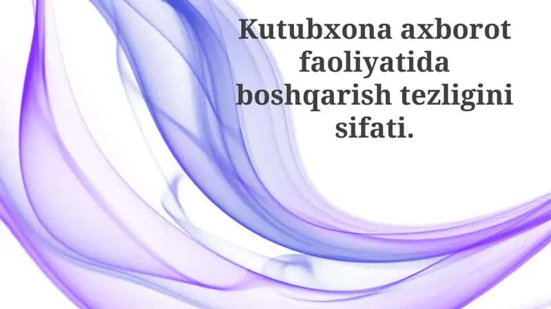 Boshqaruv tezligining tashkiliy mohiyati 1