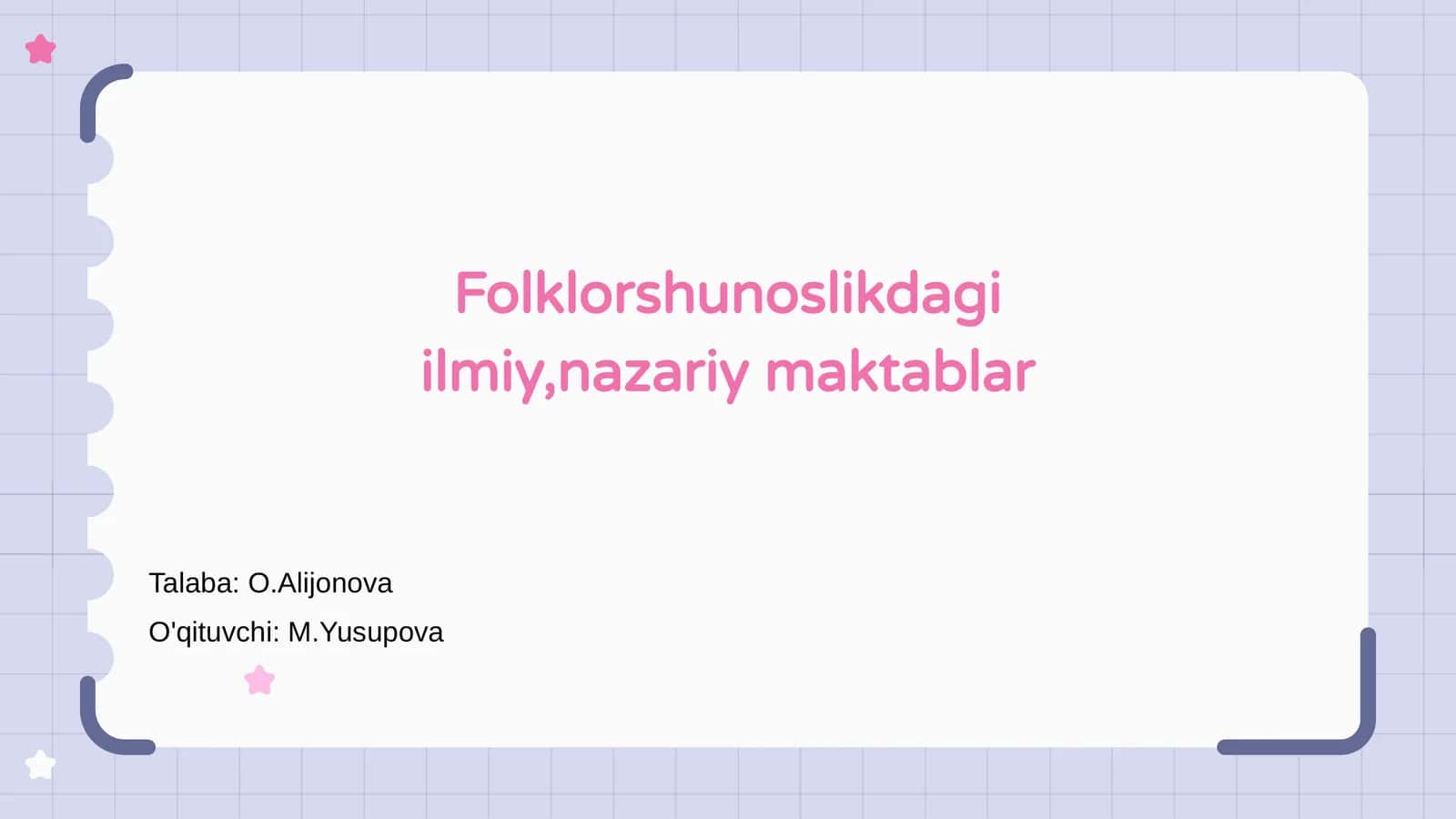Folklorshunoslikdagi Ilmiy, Nazariy Maktablar 1