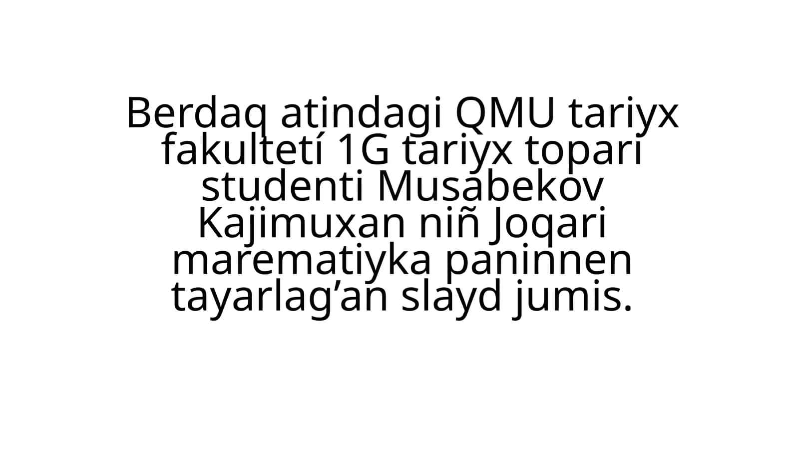 Slayd jumis - Sanli ko’plikler, natural, pu’tin, racional, irracional, haqqiyqiy sanlar 1