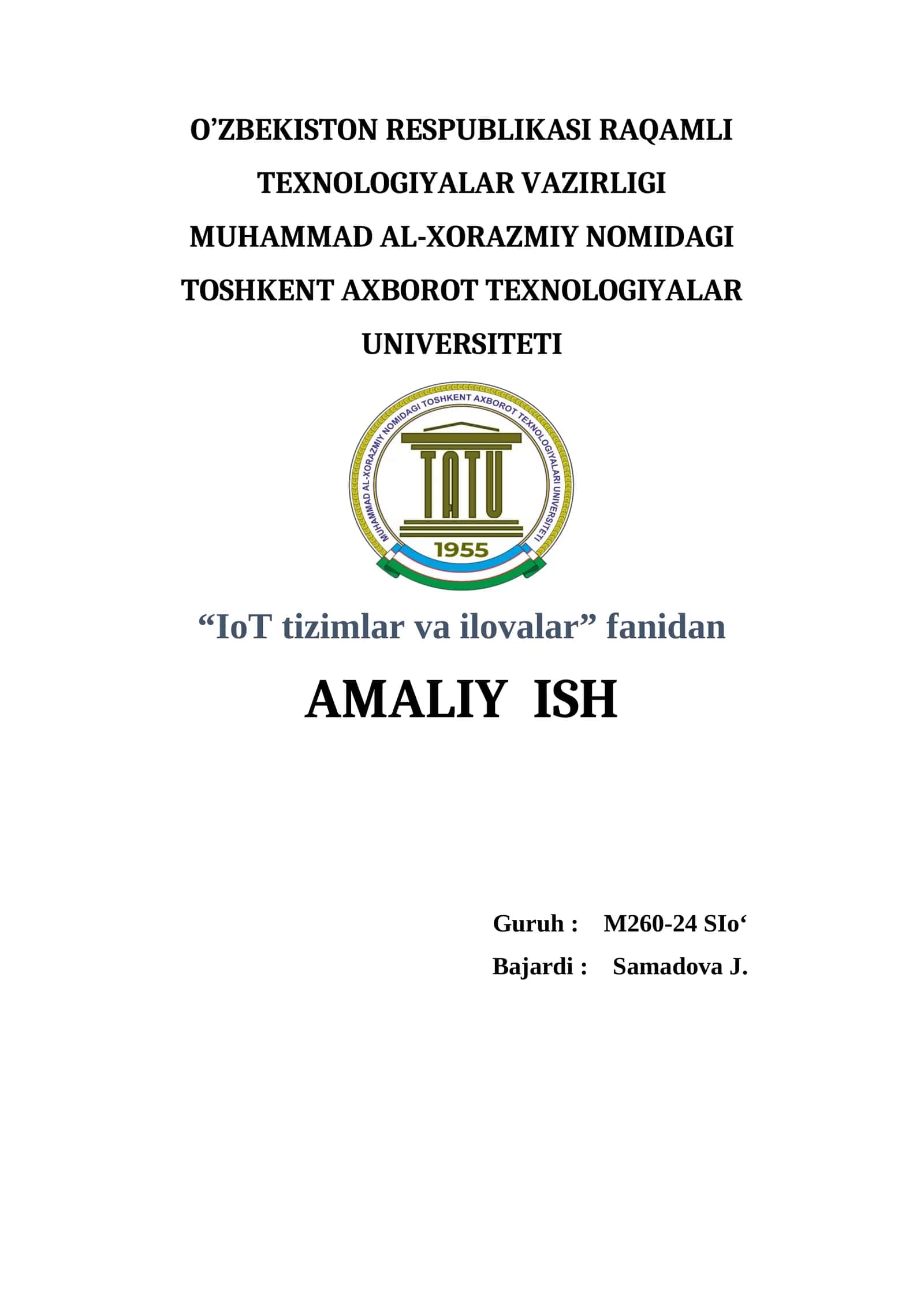 Simsiz aloqa tarmoqlari orqali ma’lumotlarni uzatish va boshqarish 1