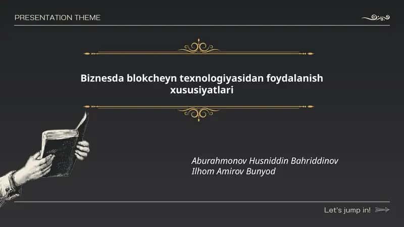 Blokcheyn texnologiyasidan foydalanish xususiyatlari 1
