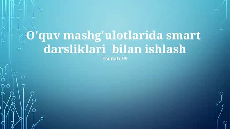 Biologiya fanidan smart darslik 1