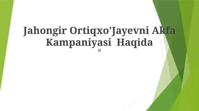 Jahongir Ortiqxo'Jayevni Akfa Kampaniyasi Haqida 1