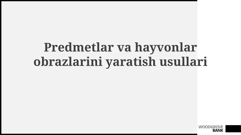 Tasvirlash usullarining tarixiy rivojlanishi