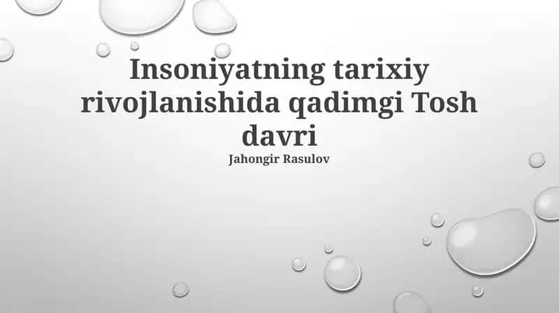 Tosh davri 1