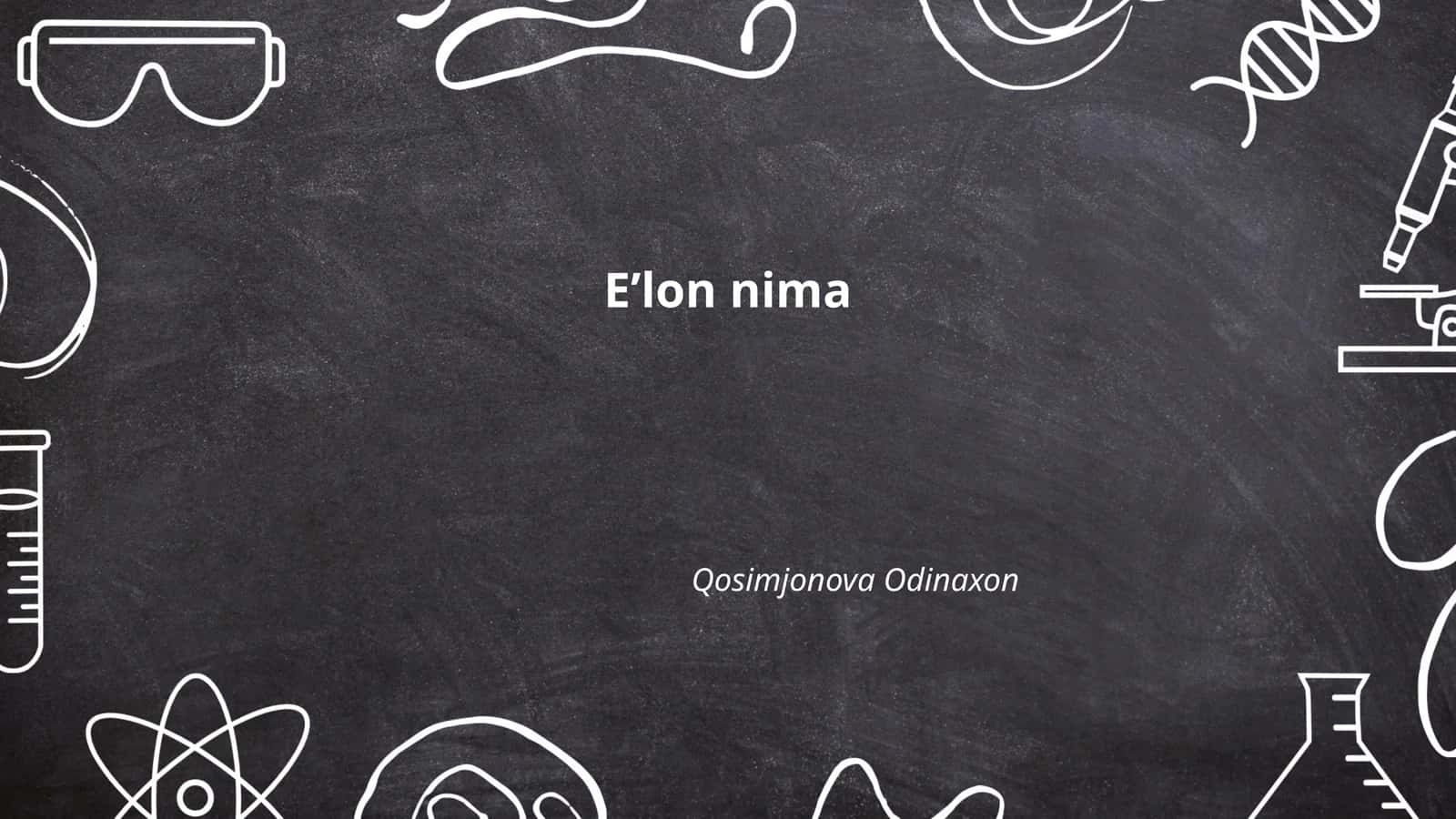 E'lon turlari 1
