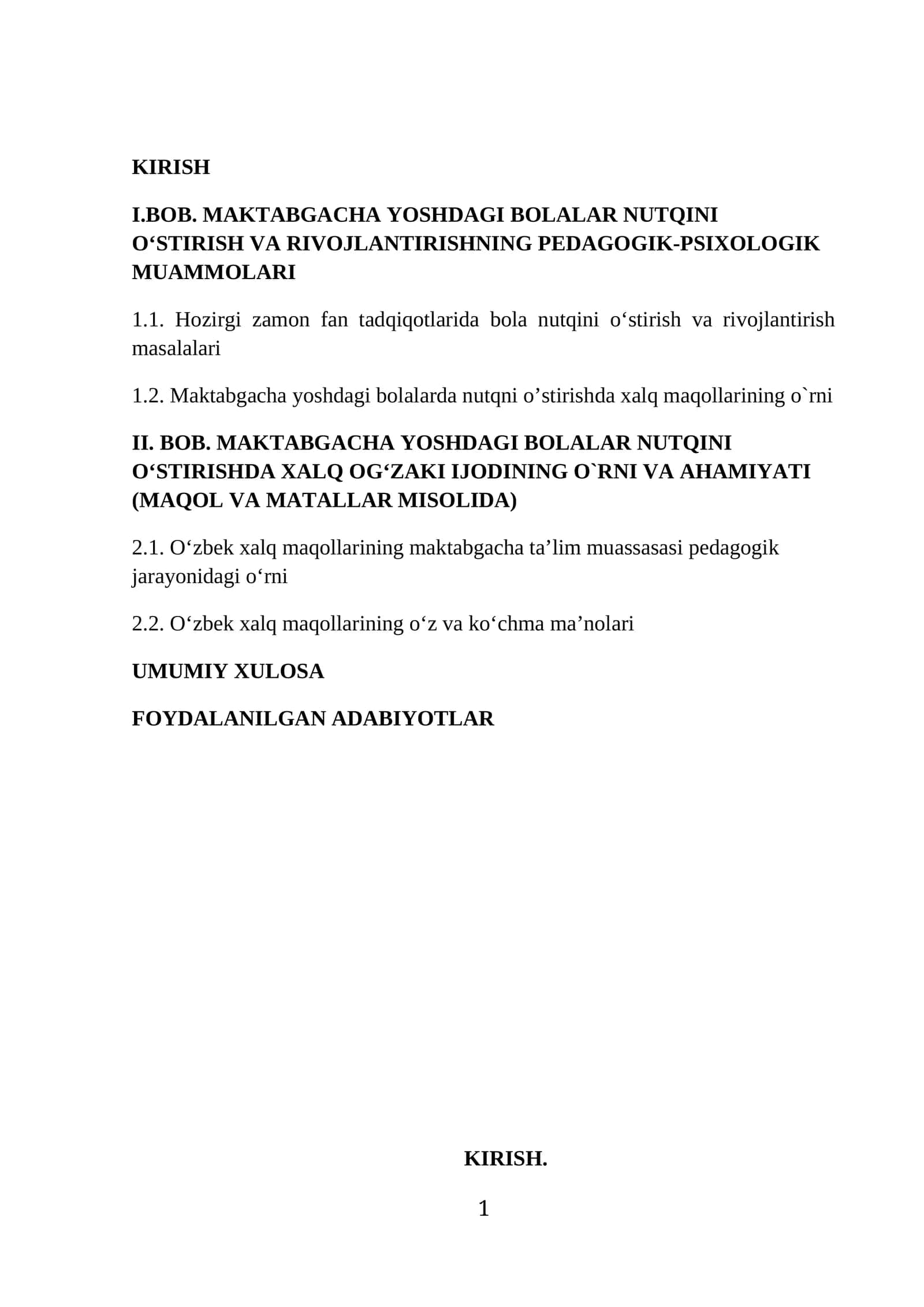 MAKTABGACHA YOSHDAGI BOLALAR NUTQINI O‘STIRISH VA RIVOJLANTIRISHNING PEDAGOGIK-PSIXOLOGIK MUAMMOLARI 1