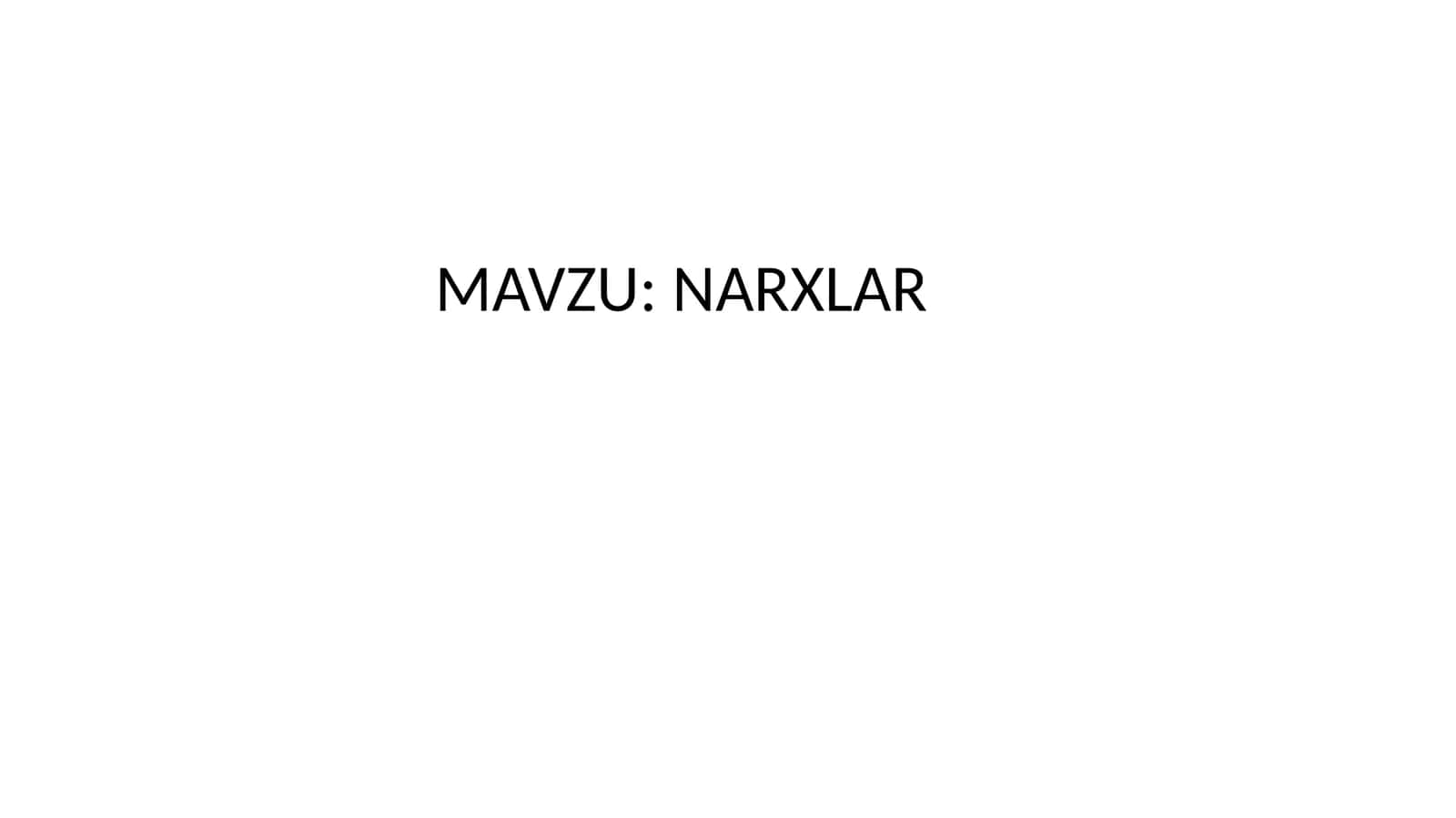 NARXLAR 1