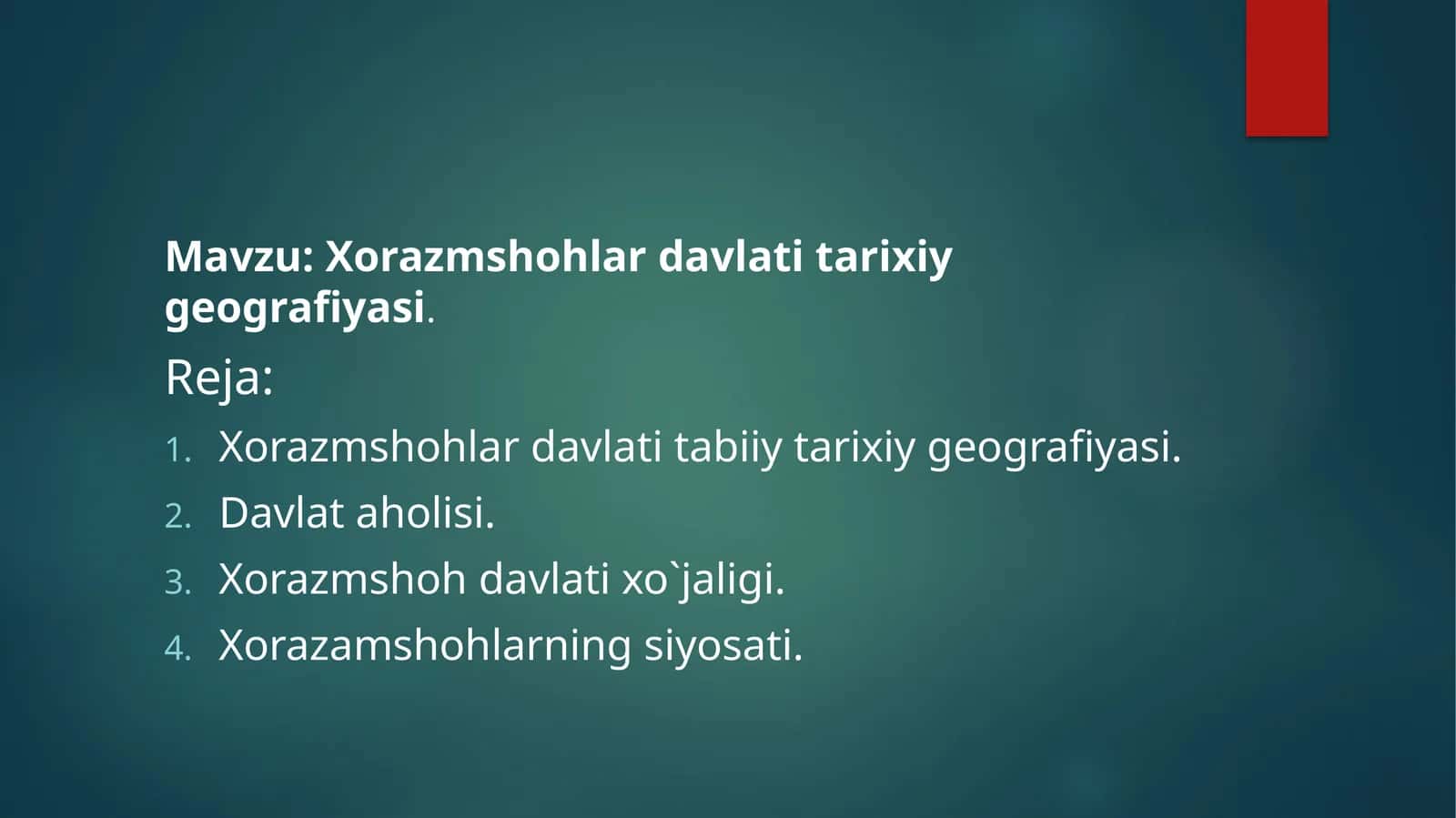 Xorazmshohlar davlati tarixiy geografiyasi 1