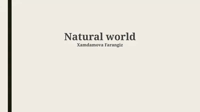 Natural world 1